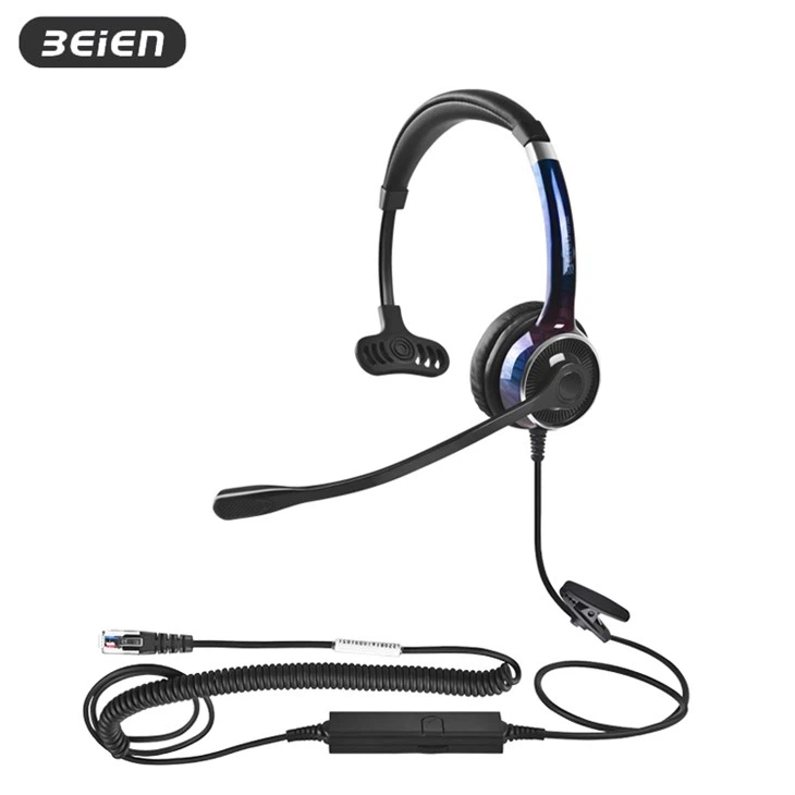 Mono Noise Canceling Wired Headset With Mic